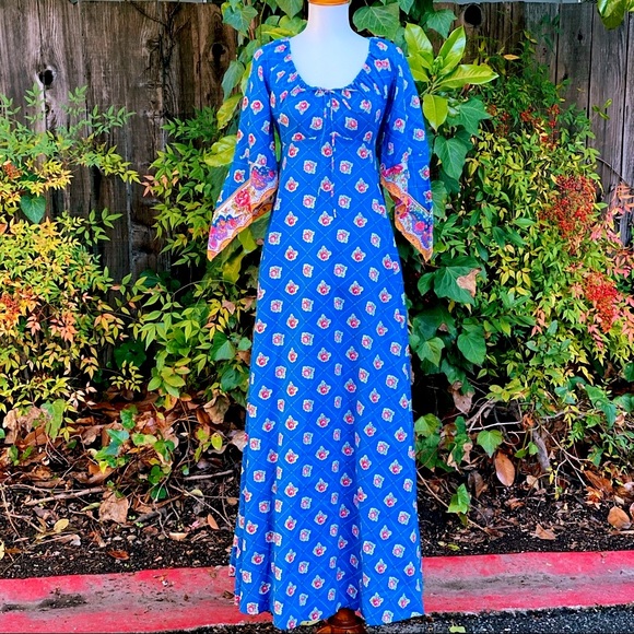 1970's Lanz Originals Handkerchief Maxi Dress - Picture 8 of 8